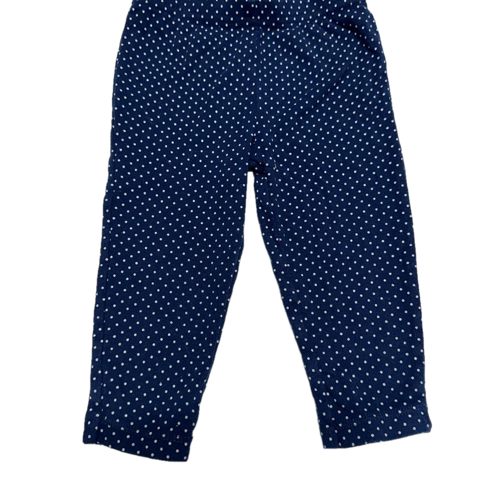 10/10$ Baby navy & white polka dot leggings size 12 months